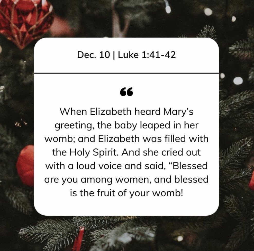 An unborn child, the first person to recognize Jesus! Documented by the Gospel writer and physician, Luke!