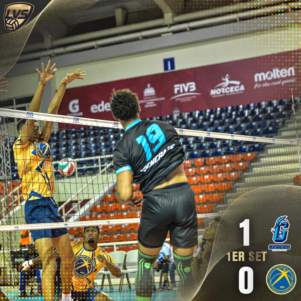 A ley de dos set para convertirse en campeones, <a href="/GuerrerasVC/">Guerreras Volleyball Club</a> ⚔ dominan el primer set.

#LVS2021 #VolvioLaLiga #VoleibolDominicano #LVSMasculino #FinalLVS