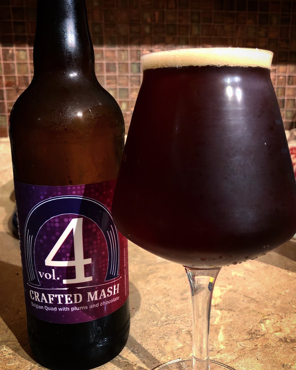 IndyBrewer's tweet photo. Pulled one out of the cellar. 
3.5 years later >>> still so good.

#belgianquad #mashcraftbrews #drinkIN #beercellar https://t.co/QEiCW3jcEg