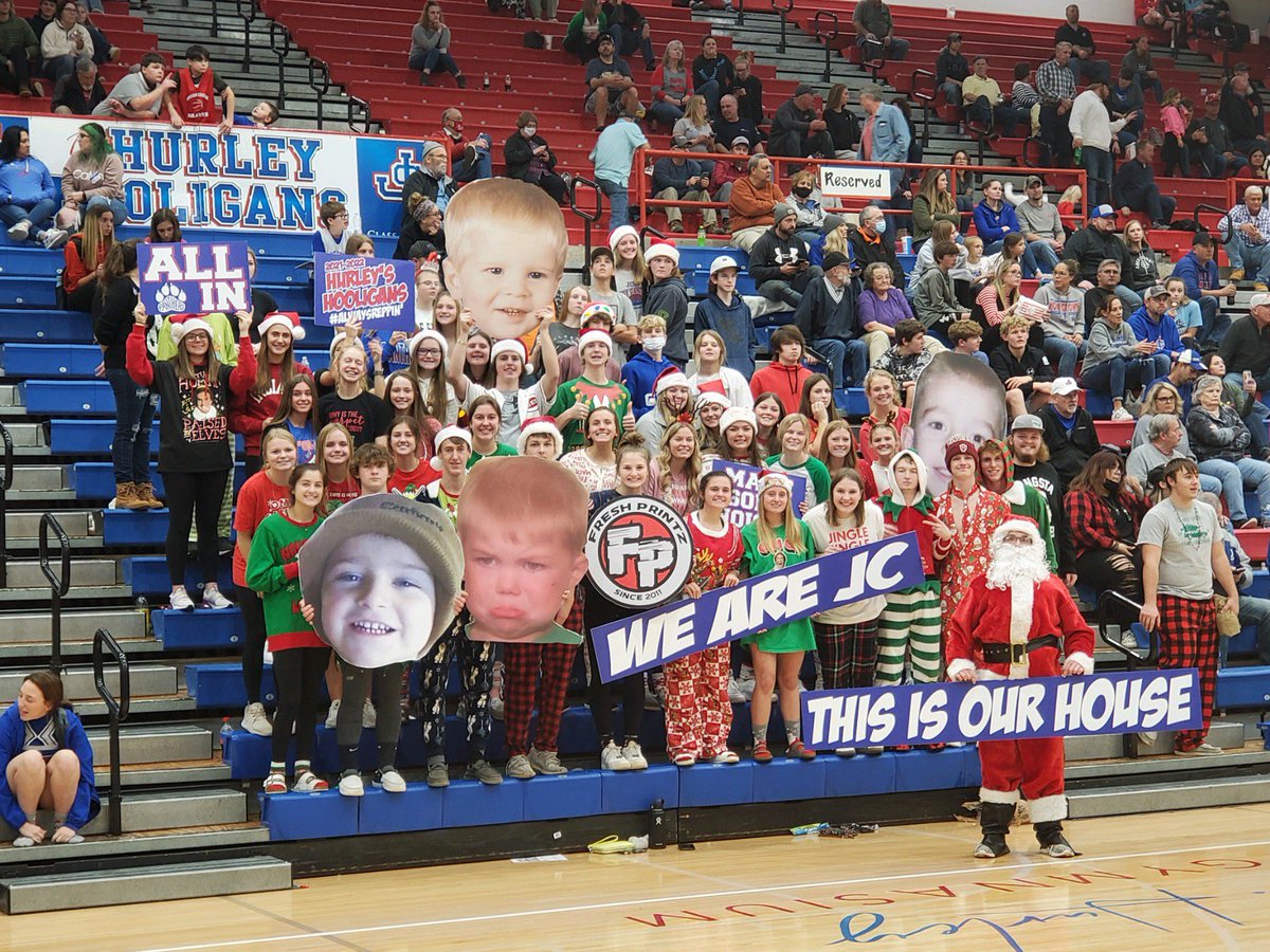 Love seeing the <a href="/HurleyHooligans/">Hurley's Hooligans</a> with their #Fresh new signs at tonight’s game vs East Central! What can we make fresh for you?

#StayFresh #ThirstyGoatEnt #WeAreJC