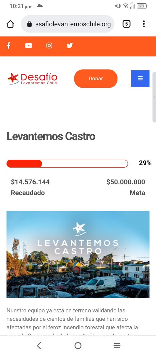 QuePasaChiloe's tweet photo. #Castro #Chiloe
Campaña #LevantemosCastro de @DesafioChile comenzada a mediodía lleva hasta ahora casi 15 millones. La meta son 50 millones.
#CastroSeLevanta https://t.co/c2idJvwSmz