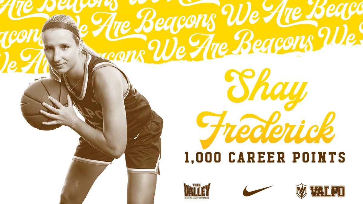 1️⃣,0️⃣0️⃣0️⃣ points❗

Shay Frederick (<a href="/shayfrederick_5/">Shay</a>) becomes the 17th player in <a href="/ValpoWBB/">Valpo Women’s Basketball</a> history to reach four figures in scoring for her career!

#GoValpo #RingTheBell #WeAreBeacons