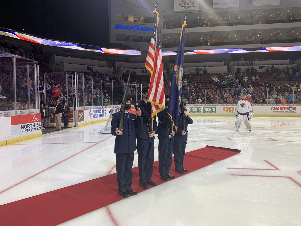 wh_afjrotc's tweet photo. Color Guard at Thunder Hockey round 2 https://t.co/pUdIeDZcQ9