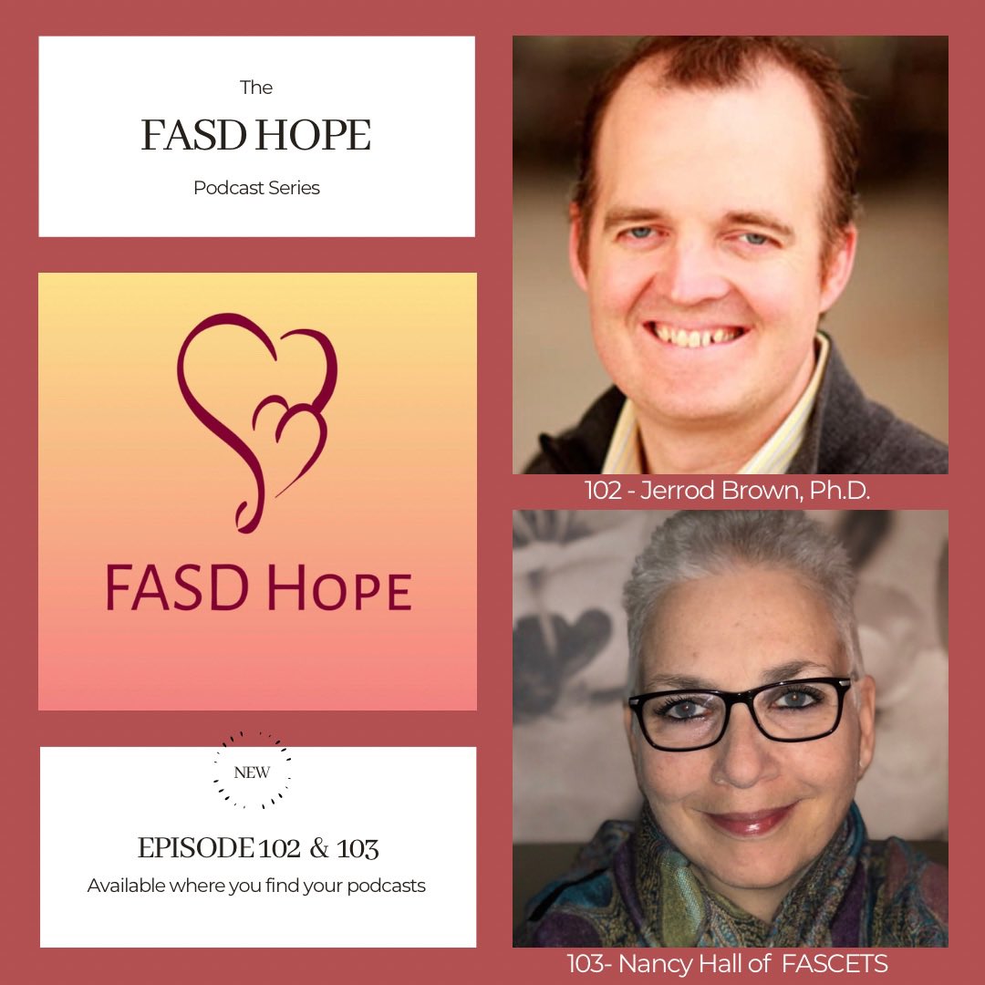 fasdhope's tweet photo. Catch up on @fasdhope this weekend! Episode 102 is a #lesson in #adaptivefunctioning w/ Dr. Jerrod Brown of @AIAFS2011. Episode 103 is #fascetsfriday w/ Nancy Hall of @FASCETS2. Listen, learn & have #hope! #fasdhope #fasdhopepodcast #fascets #fasdhopepodcastseries #allaboutfasd https://t.co/651pJEJGgN