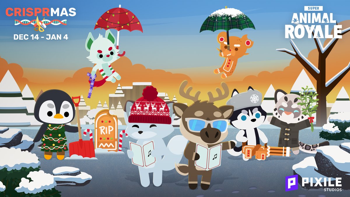 It’s that special time of year to celebrate the unnatural creation of Super Animals. 🎄🧬

CRISPRmas arrives next Tues, Dec 14th with island decorations, 2 new Super Animal breeds, 8 new cosmetics, 17 returning legacy items, and more.
