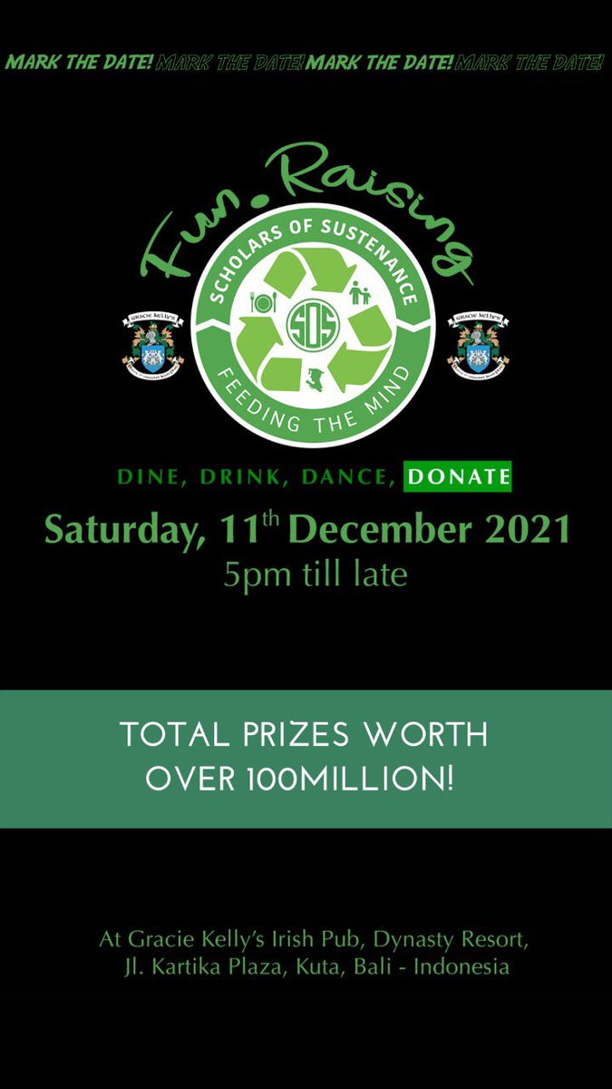 SOS_Bali's tweet photo. Tonight is the night. With amazing sponsors we can proudly announce that we have prizes for far over 100.000 million Rp. Come and join us - free entry. #AboveAndBeyond #win #PartyGate #TonightShow #letsAllHelp #stophunger #TogetherStronger #SOSBali https://t.co/L1CphWNxUA