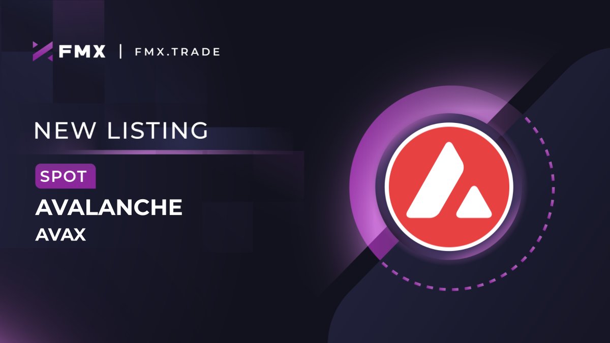FmxTrade's tweet photo. #FMX has listed #Avalanche (AVAX)

You can now trade $AVAX spot on FMX’s Website, iOS and Android interface.

👉 Details: https://t.co/efw0HnoM08

#FuturesTradingMadeSimple https://t.co/jIe0IHwKgd