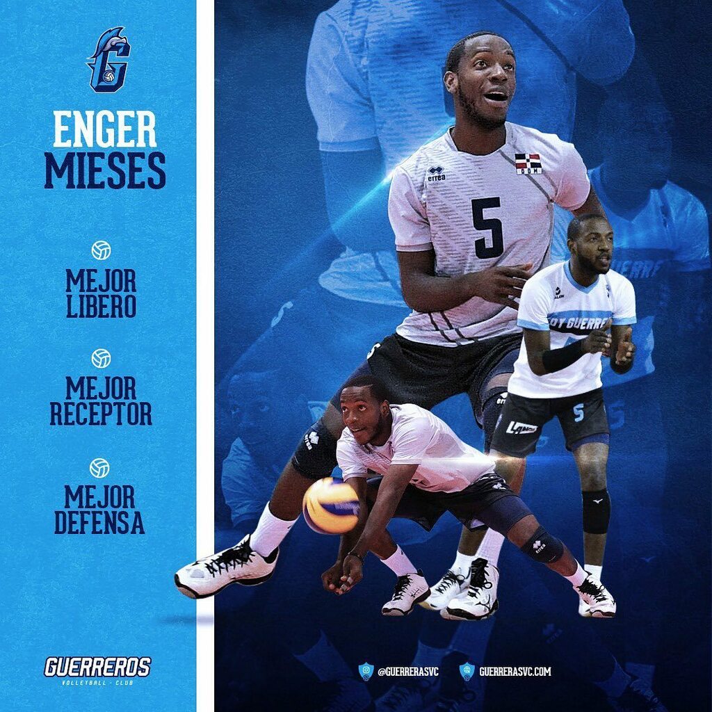 Nuestro Guerrero Guerrero Enger Mieses y su actuación en la temporada 2021 lo hacen merecedor de ser la mejor defensa, la mejor recepcion y el mejor libero del torneo.

¡Felicidades Enger!

#somosguerreras