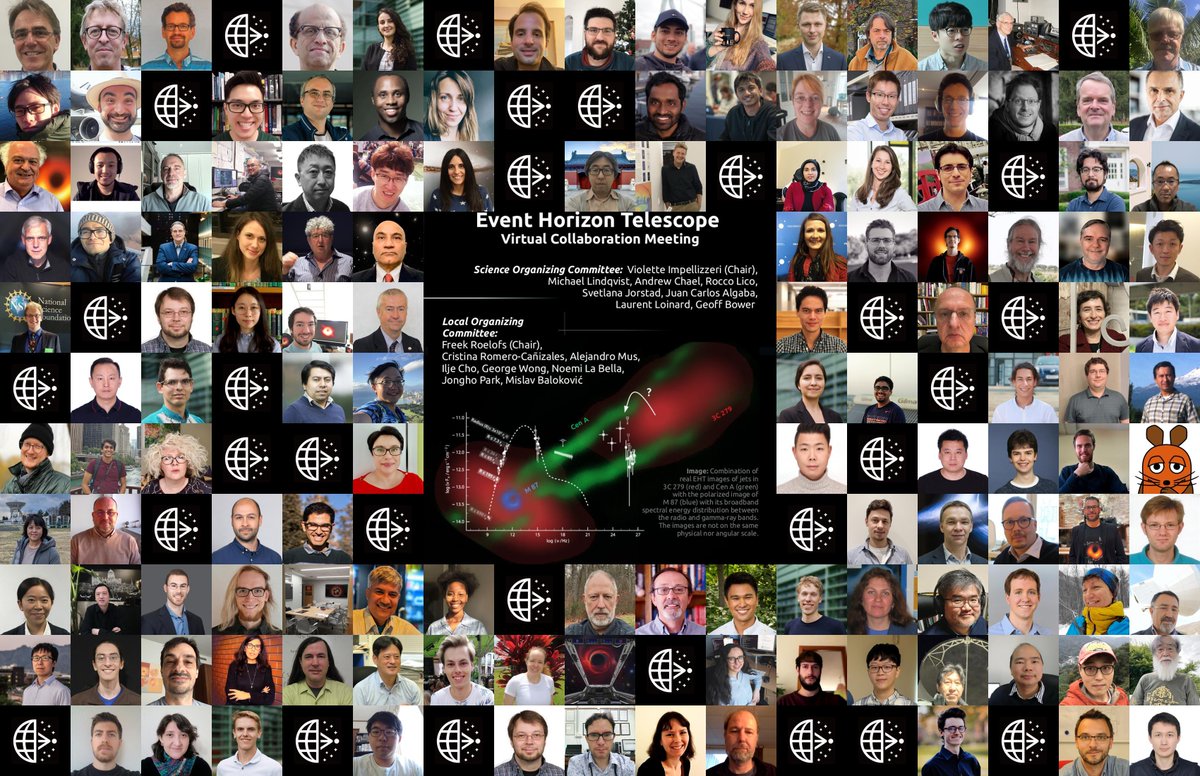 ehtelescope's tweet photo. One of these images is not like the others! The Event Horizon Telescope of over 350 members convened this week for a virtual collaboration meeting. We have made progress at a dizzying pace recently, imaging polarization near the M87 event horizon and jets in 3C 279 and Cen A! https://t.co/Pt4pXEoNUg