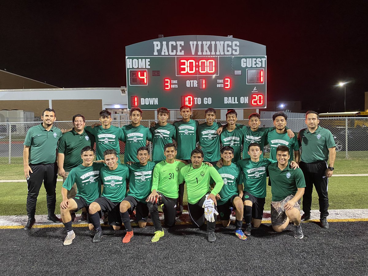 #MightyPaceVikings start the 2021-2022 Soccer season on the right foot with a 4-1 win over Harlingen South! Way to go Vikings ⚽️ <a href="/jpechsvikings/">Pace Vikings</a> <a href="/Gilbert_d_leal/">gilbert_d_leal</a>