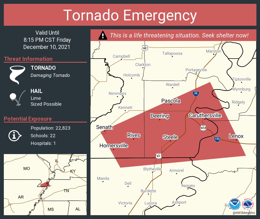 NWS Tornado on Twitter "Tornado Emergency continues for Caruthersville