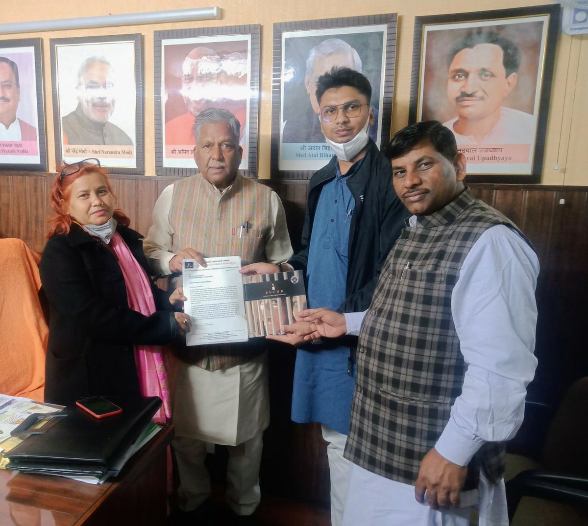 sshirinkhan's tweet photo. Today I and @iabhimanyusing met with Shri Dr. Ashok Bajpai ji member of Parliament Rajya Sabha. We discussed on women and child health. 
@pvchr @BJP4India @pipal_in https://t.co/6a5whjC2bz