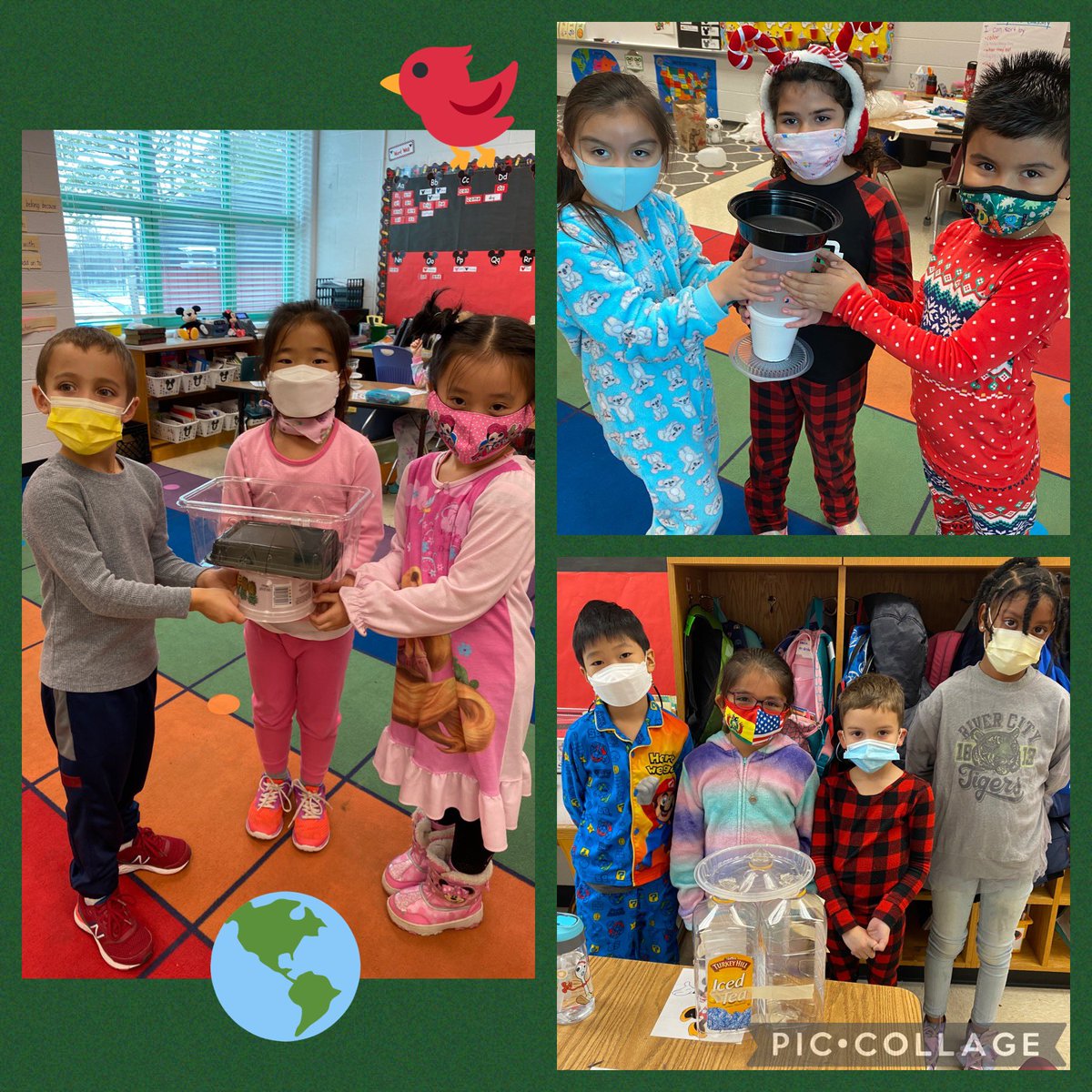 NatalieCVershaw's tweet photo. πIt was a fantastic Green Hour of Power! These first graders worked together to create bird baths for our CES property. They worked together & compromised to make our school environment better. They made some amazing creations! @jtdouds #GreenHour #birdbath #awesomefirstgraders https://t.co/J5oZQwn2K7