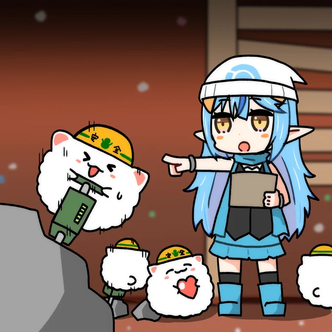 #LamyArt 
地下労働する雪民 