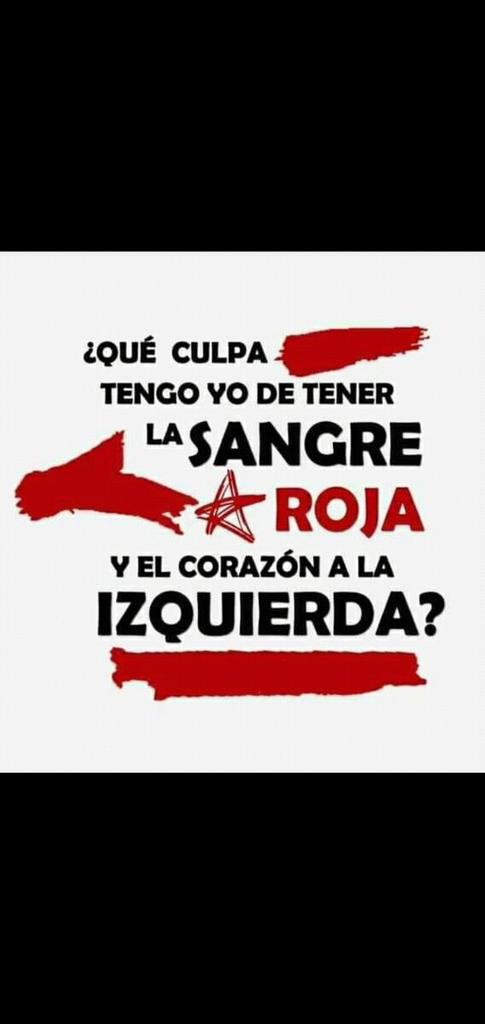 LizyAcosta4's tweet photo. #BuscoAmigosPara q me acompañen en este pensamiento "La sangre roja y el ❤a la izquierda"
#DeZurdaTeam https://t.co/2gqHngj3KJ