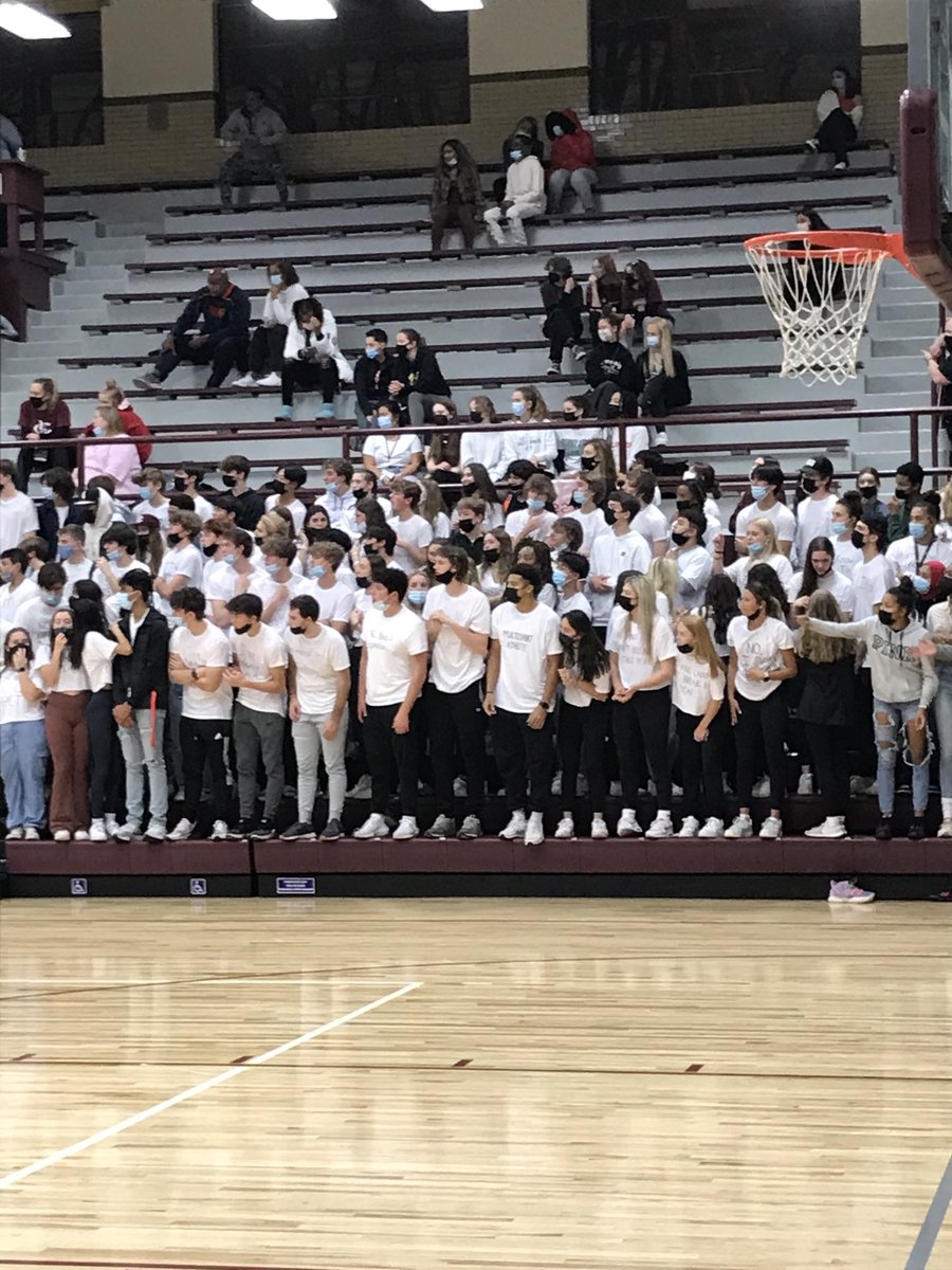 maroonathletics's tweet photo. The Bums are here in force! First Varsity game for the boys! https://t.co/xuRMsQBKFj
