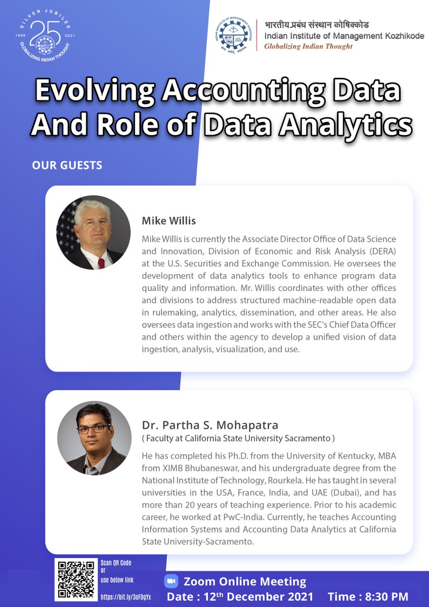 IIMKozhikode's tweet image. We extend our invitation to all interested participants to join us for this exciting open session being conducted by PGP Finance (02) .

Date: Dec 12 (Sunday)
Time: 08:30 PM (IST)

Join Zoom Meeting
lnkd.in/gS44TZbz

Meeting ID: 950 3627 2298
Passcode: 996036 
#IIMKat25