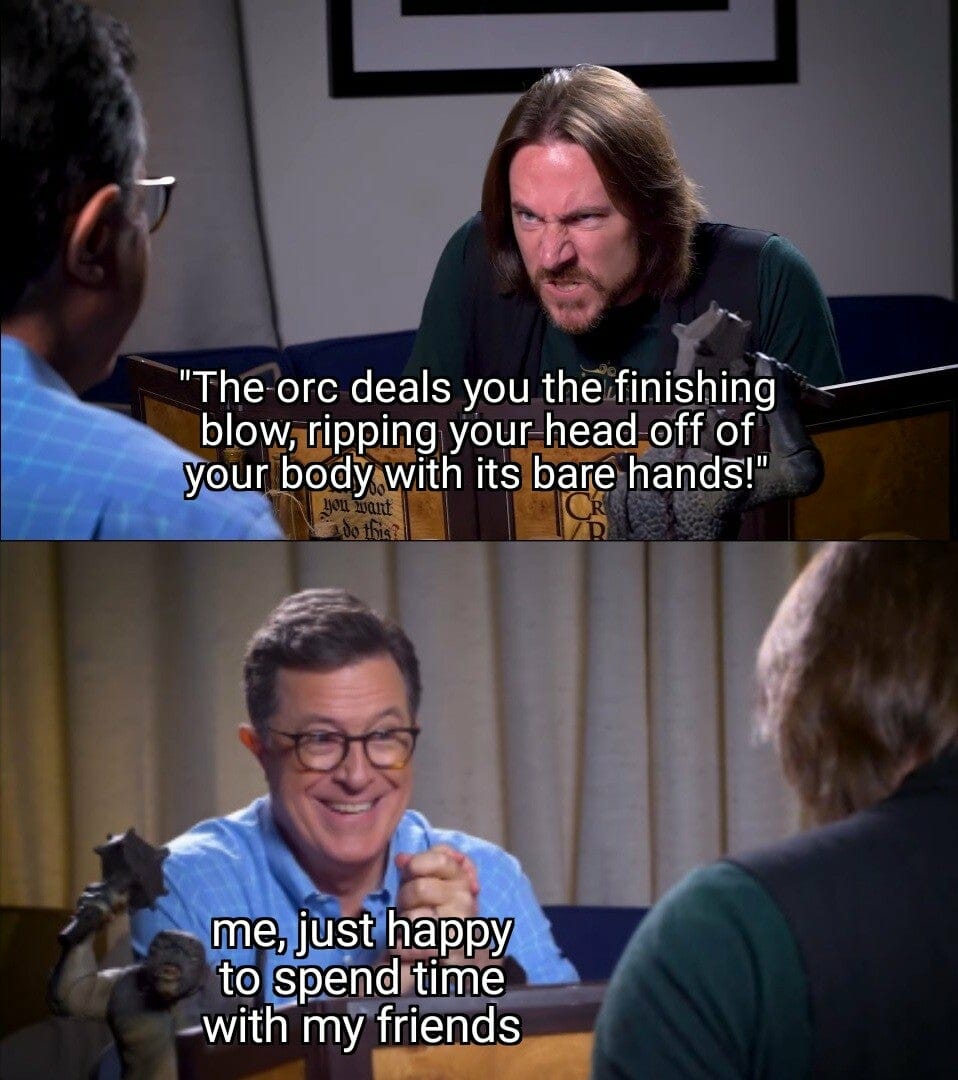 MemesDnd's tweet photo. A wholesome feeling
🧙🏻‍♂️⚔️🐉
OC: Highlander_16
#dnd  #rpg  #dndcharacter  #fantasy  #cosplay  #follow  #cleric https://t.co/BhE8DGx7kJ