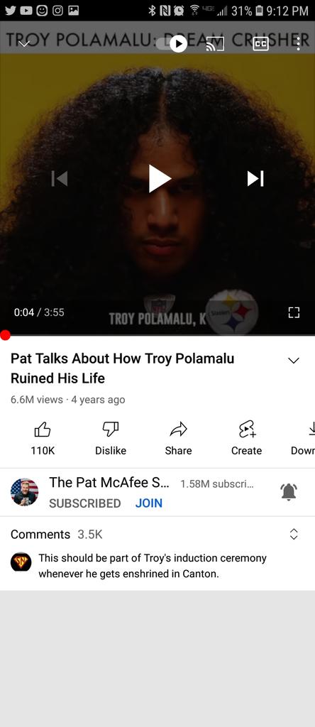 JoshCamp38's tweet photo. This was the first video I watched of ole Pat. You have been one of my favorite people to be in football. What you did with the money from the FanDuel deal is inspiring. I appreciate you and your boys as the awesome team you are happy to be in the #PMSFANDUELFAMILY https://t.co/tbIaGcl6oj