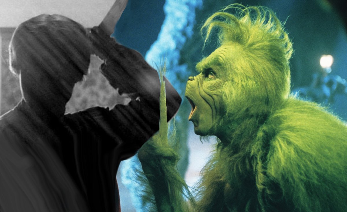 asfifilms's tweet photo. Happy #FilmFactFriday! Did you know How the Grinch Stole Christmas was filmed on the Universal Studios backlot behind Bates Motel? During his breaks, Jim Carrey would put on a dress and scare tourists on the backlot tour with a knife 😂 https://t.co/s0XxBj1Z9X
