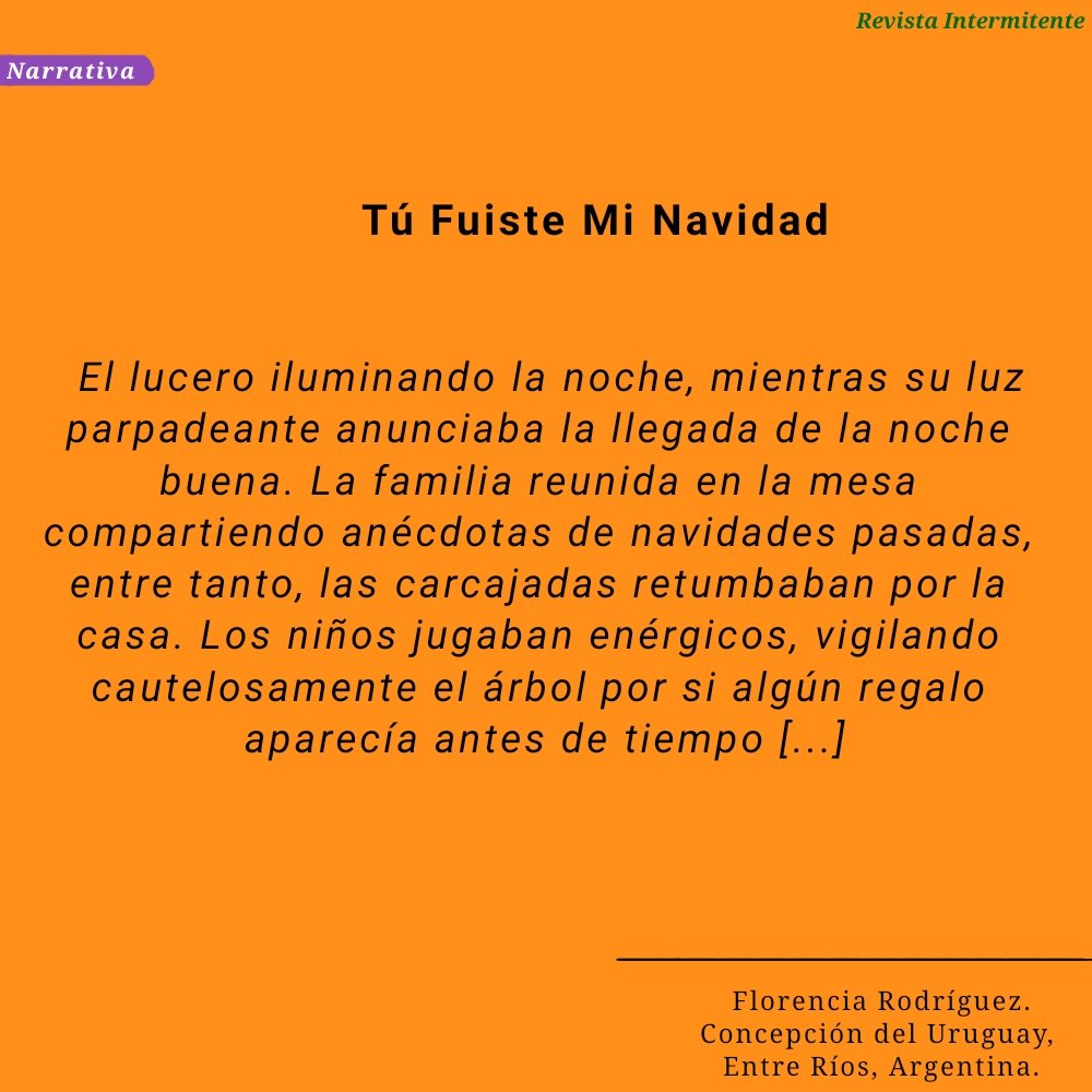 RevIntermitente's tweet photo. Desde Argentina llega esta narrativa al #viernesdepost.
Contenido completo en el link de la biografía. https://t.co/W45dQehMWd