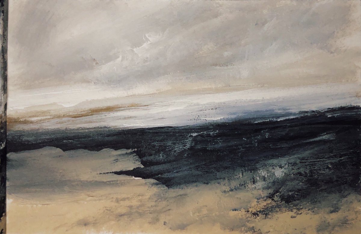 The sea of solitude 
acrylic on paper