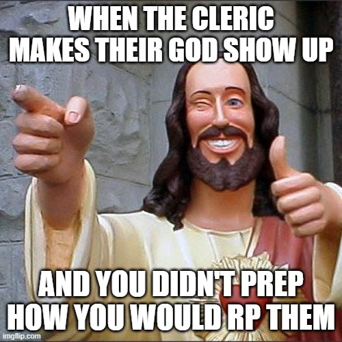 NPC_Creations's tweet photo. Divine Interventionโข
"Throwing a wrench in things since level 10"
#DnD #ttrpg #NPCmemes https://t.co/85iIYbYktS