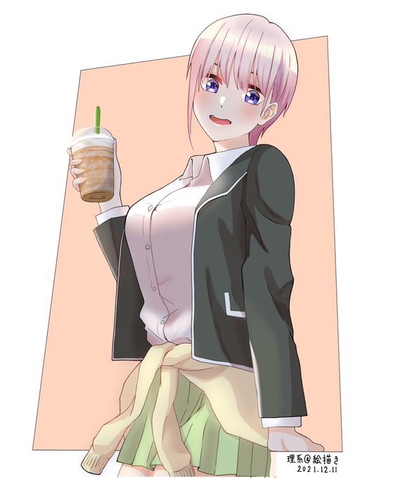 理系絵描き■C105日曜東4ラ61bさんがTwitterに投稿した中野一花(五等分の花嫁)のイラスト。