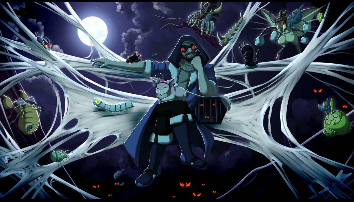 RandomnessMarie's tweet image. This was a trade with someone on DA. Im very proud of the composition and colors!

#pokemon #bugtypes