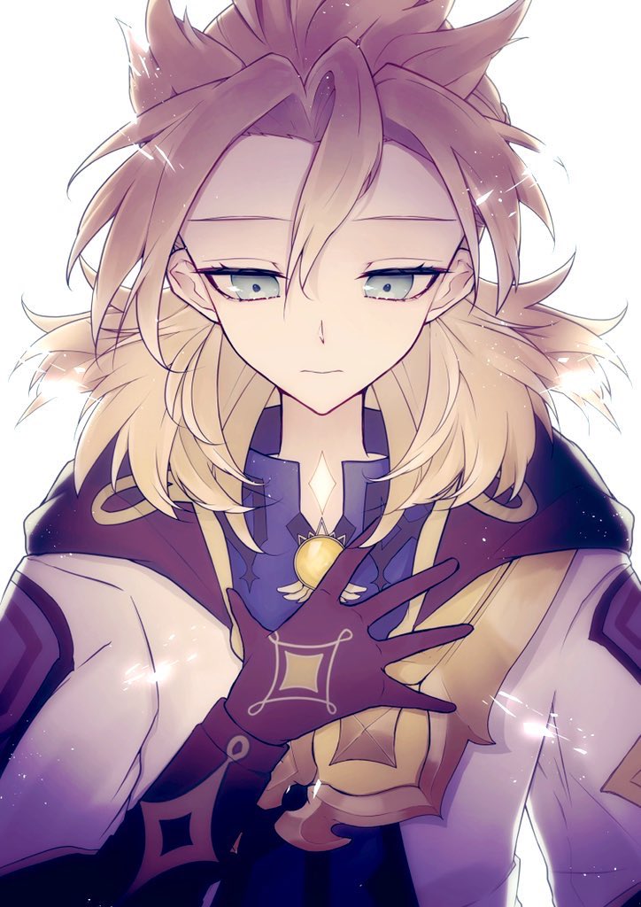 アルベド「アルベド先生 加工差分 #Albedo #原神」|てんたしのイラスト