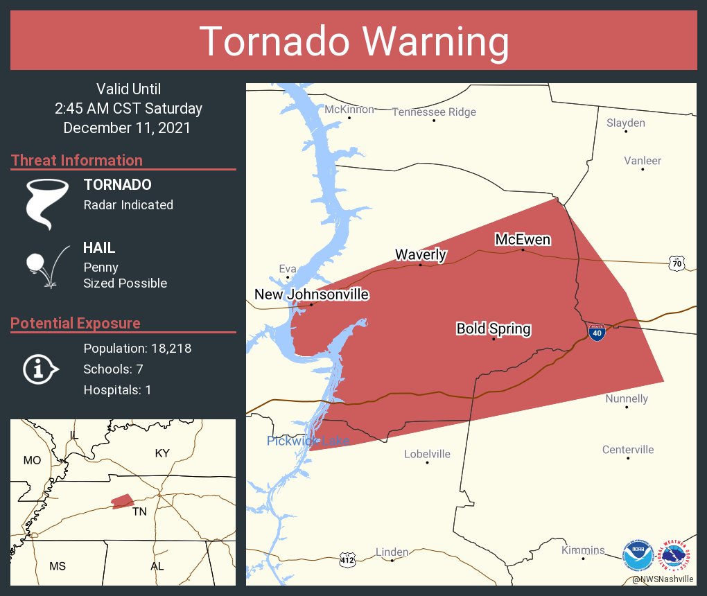 NWS Tornado on Twitter "Tornado Warning including Waverly TN, New