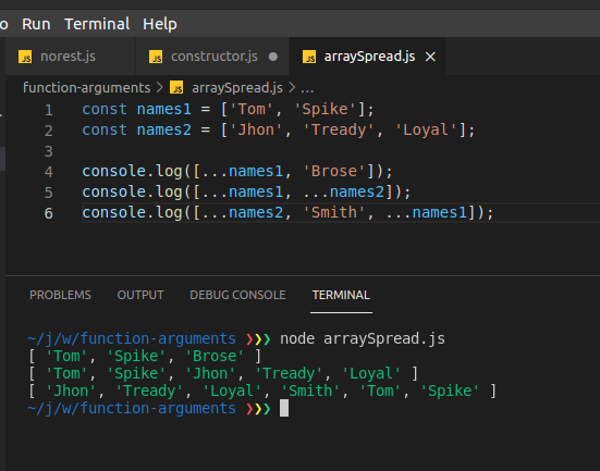 prantomollick55's tweet image. #javascript #spreadOperator
The spread operator can also be used to copy, concatenate and manipulate arrays:
