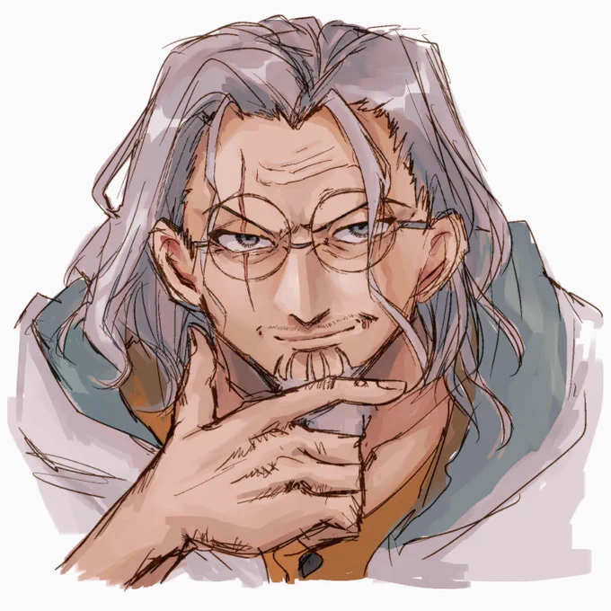 #リプ来たキャラの顔だけ描く
#ONEPIECE Silvers Rayleigh 