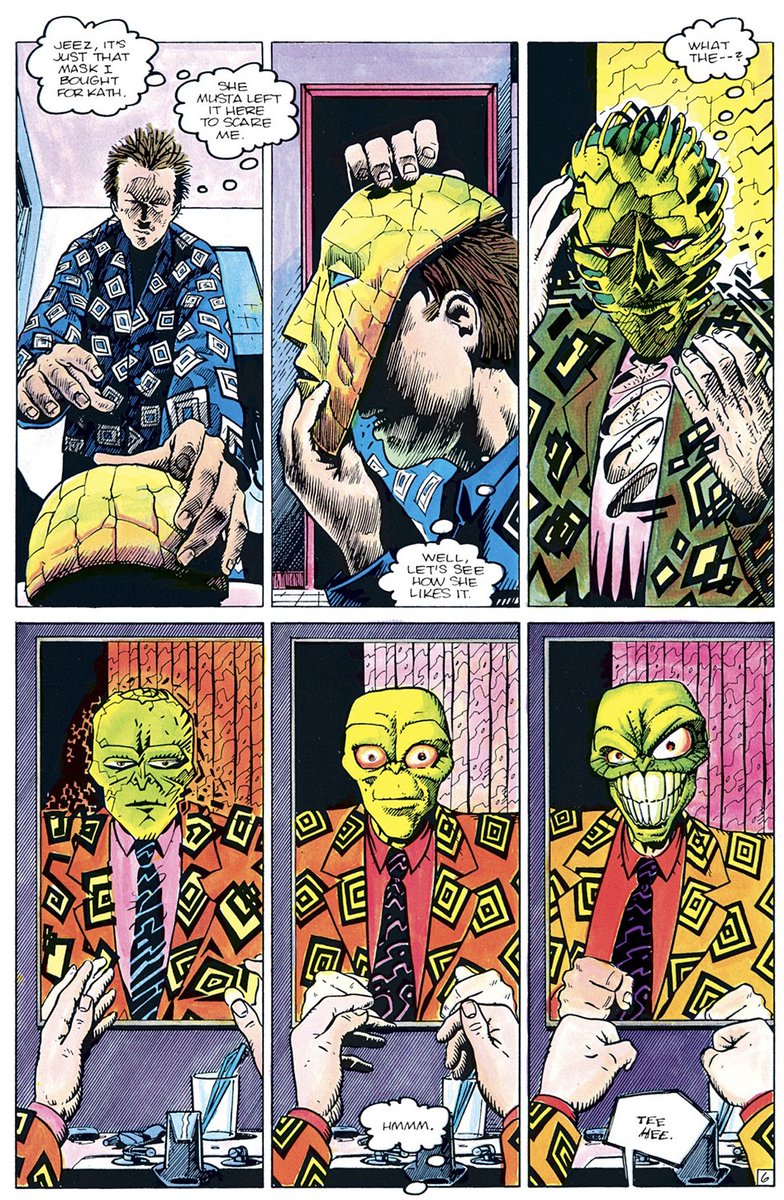 CoolComicArt's tweet photo. The Mask (1991) art by Doug Mahnke https://t.co/rwHExp4xqs