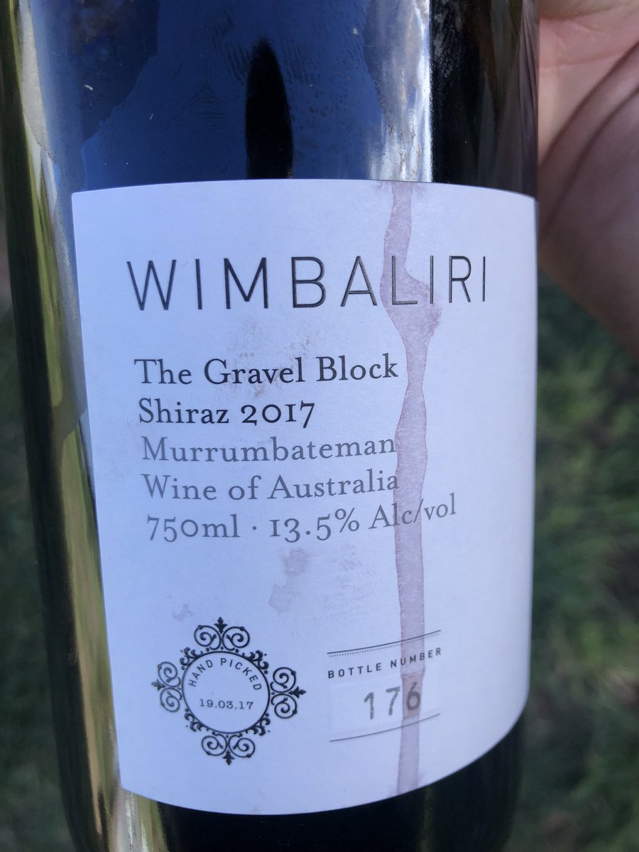 Tonight’s wine …The Gravel Block Shiraz from #v17