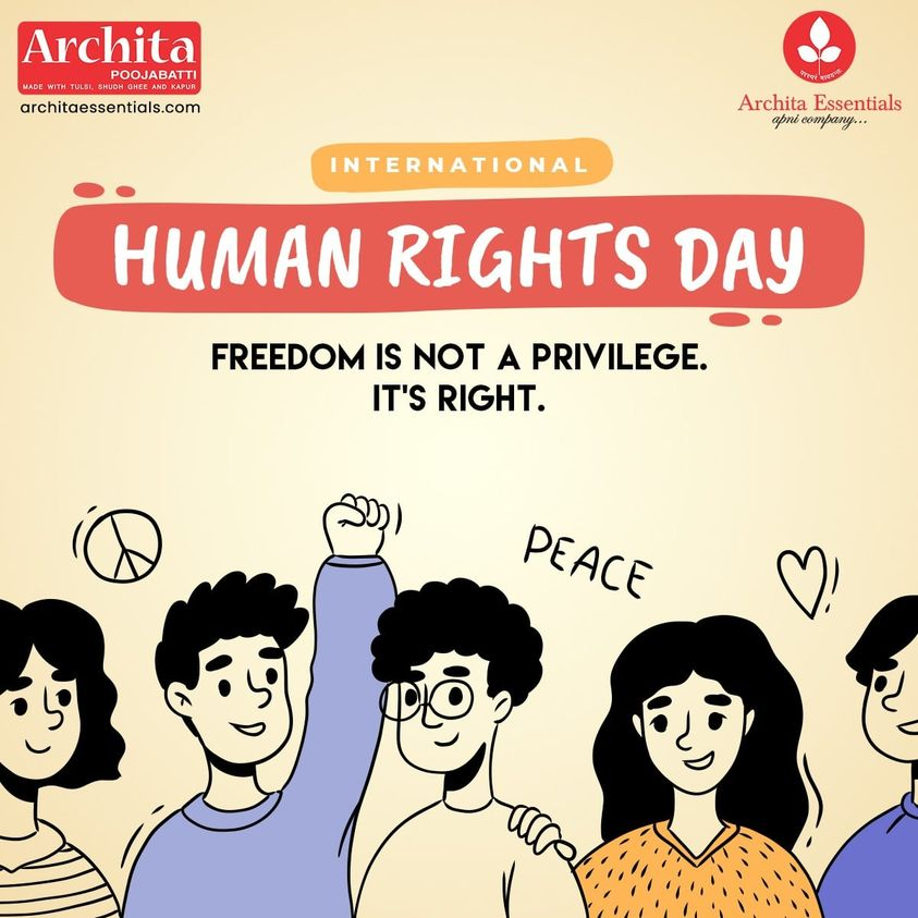 Architapvtltd's tweet photo. #Human_Rights_Day

“A right is not what someone gives to you; it’s what no one can take from you.”

#HumanRightsDay #WorldPeace #Peace #Compassion #Kindness #InternationalHumanRightsDay2021 #ArchitaPoojabatti

https://t.co/WGuJCkxBR2 https://t.co/j5J2XJkShl