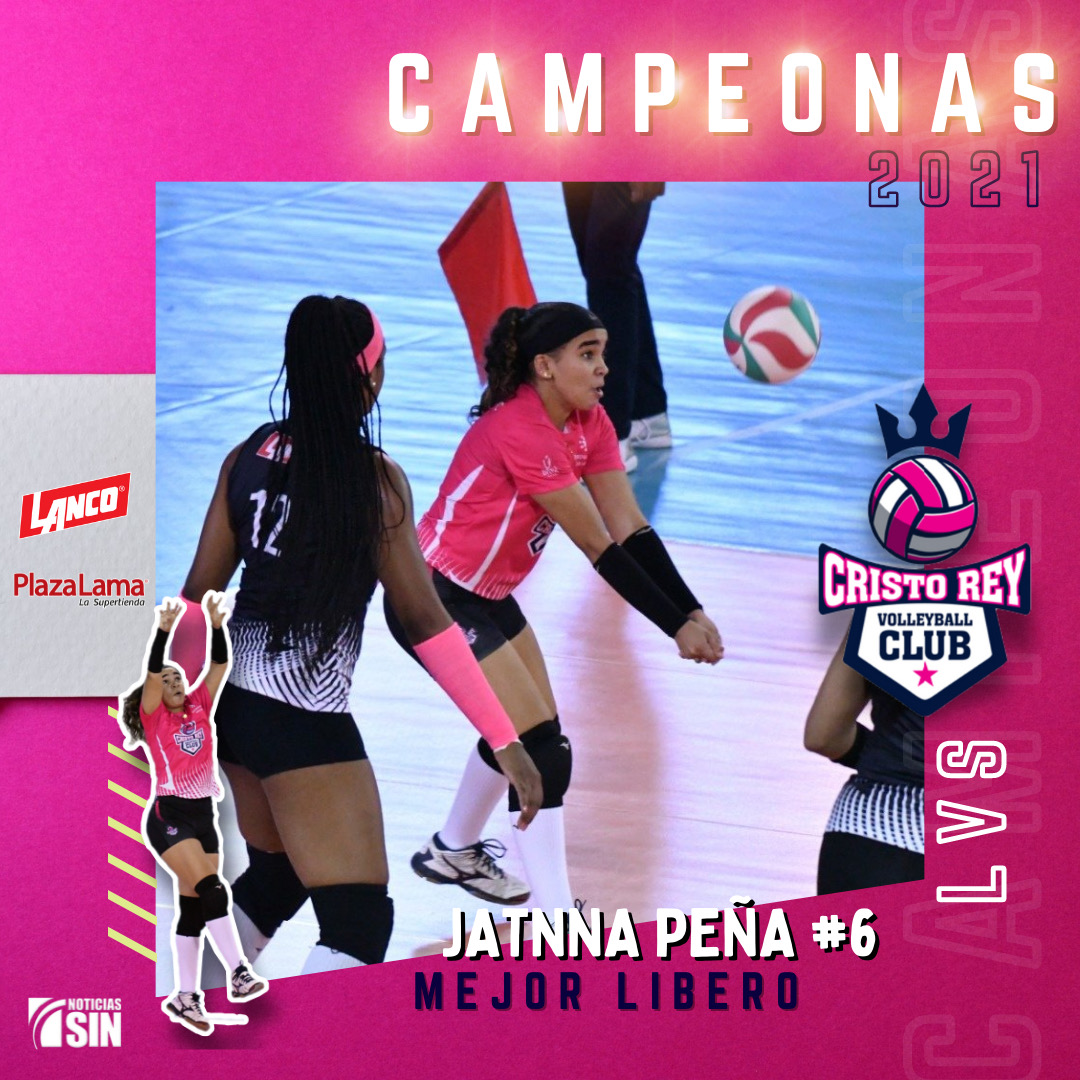 cristoreyvc's tweet photo. Jatnna Peña demostró que sabe cómo defender su equipo y se lleva el premio a la MEJOR LIBERO del torneo #CRVC #lvsfemenino #CristoReyCampeon https://t.co/7xICKLv4em