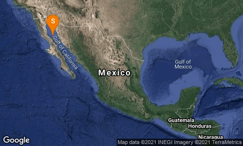 SismologicoMX's tweet photo. SISMO Magnitud 4.1 Loc  155 km al SUR de PUERTO PEÑASCO, SON 10/12/21 21:27:08 Lat 29.92 Lon -113.62 Pf 17 km https://t.co/vQY5SNsOsX