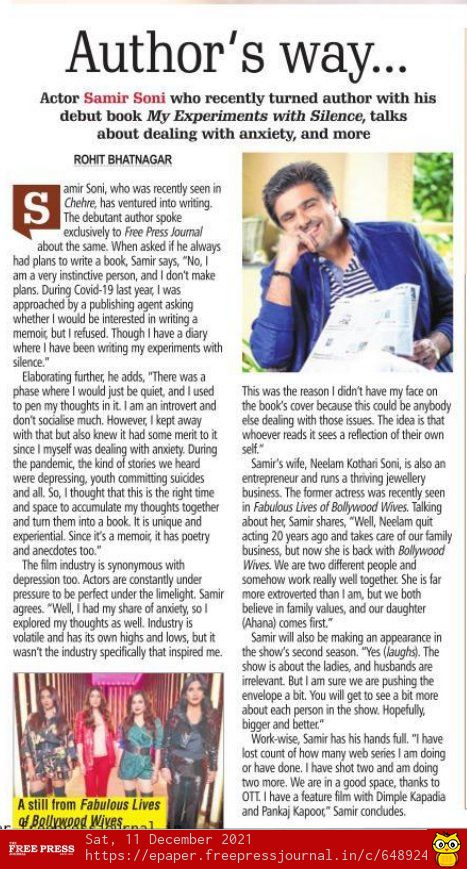 Free Press Journal (@fpjindia) on Twitter photo Revealed! Will <a href="/samirsoni123/">Samir Soni</a> be a part of Fabulous Lives of Bollywood Wives season 2?
By <a href="/justscorpion/">Rohit Bhatnagar</a>
<a href="/neelamkothari/">neelam kothari soni</a> #Entertainment #EntertainmentNews
freepressjournal.in/entertainment/… Revealed! Will <a href="/samirsoni123/">Samir Soni</a> be a part of Fabulous Lives of Bollywood Wives season 2?
By <a href="/justscorpion/">Rohit Bhatnagar</a>
<a href="/neelamkothari/">neelam kothari soni</a> #Entertainment #EntertainmentNews
freepressjournal.in/entertainment/…