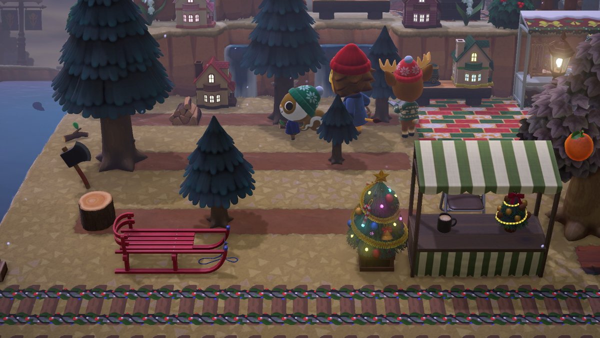 kimukakugohan's tweet photo. xmas tree shopping #AnimalCrossing #ACNH #NintendoSwitch https://t.co/ZNgPMDVp0P