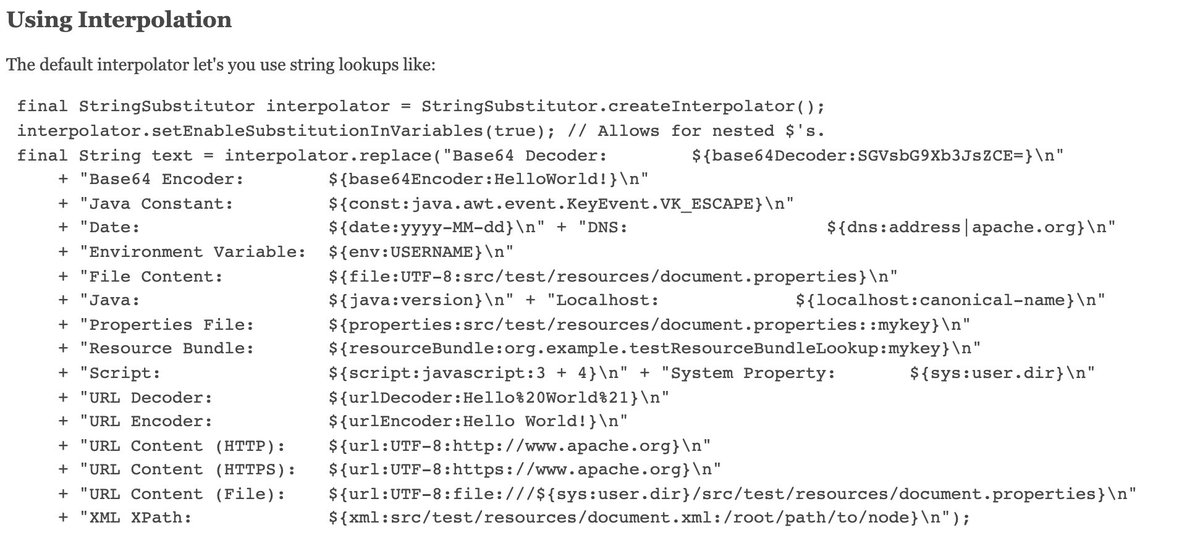_MG_'s tweet photo. Oh no. Attackers might get ideas for even more complex filter evasions by reading this super restricted information source called the man page. #log4j https://t.co/YRM3Z8umeo