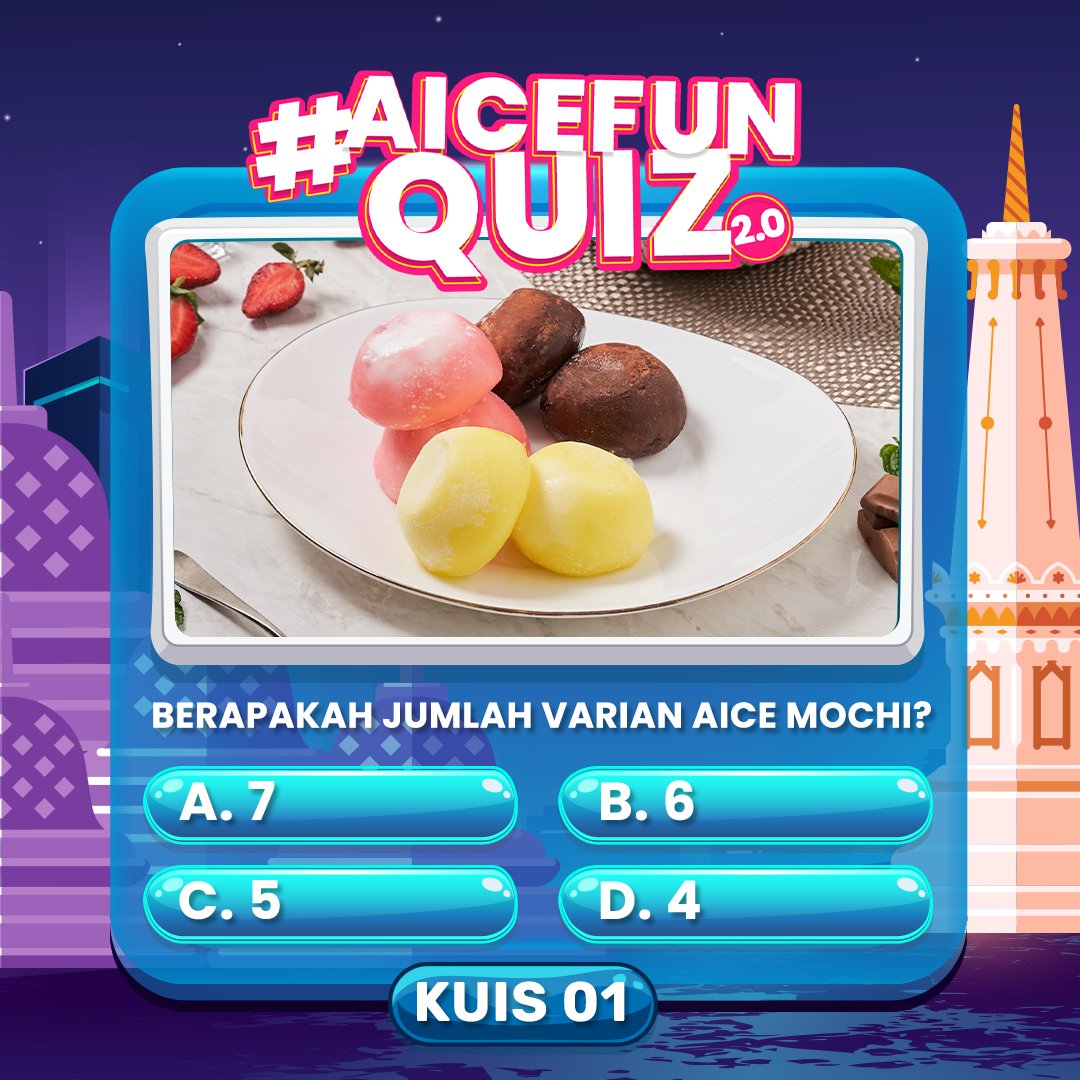 aiceindonesia's tweet photo. #AiceFunQuiz 2.0 Kuis 1: Gaskeunnn jawab pertanyaannya dengan reply di konten ini dan mention 3 teman kamu lalu gunakan hashtag #AiceFunQuiz 🤩

Biar kesempatan menang makin besar, jangan lupa Quote Tweet/Retweet konten ini, ya. Good luck 😎😁

#HaveanAiceDay 
#AiceIndonesia https://t.co/R9Ss2MU5Ye