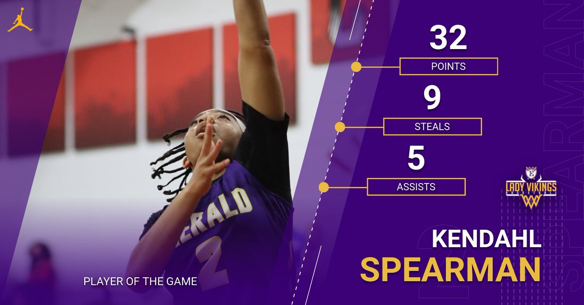 Congrats to Kendahl Spearman for being named tonight's Lady Vikings Player of the Game