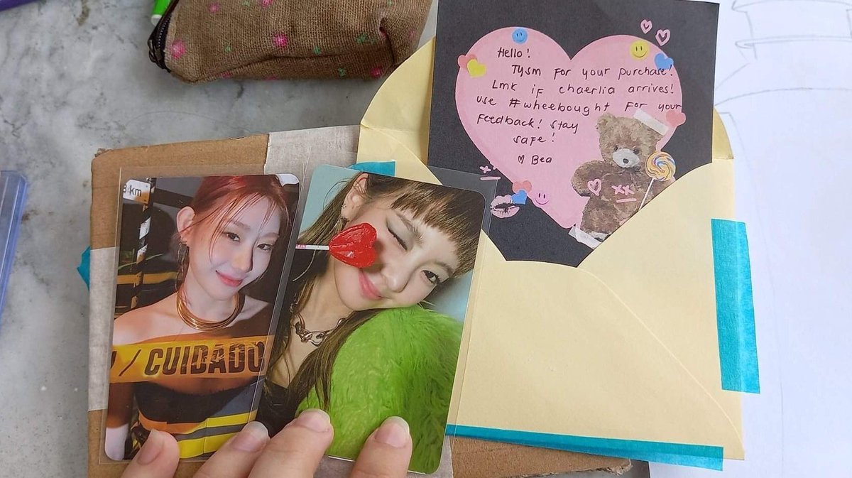 hjwcartz's tweet photo. — #AllyPurchase #WheeBought 

lia &amp; chae finally arrived !! thank you @wheebuy for the hassle free transaction + great packaging looking forward for more itzy budols po /hj https://t.co/yTKOtdDEd4