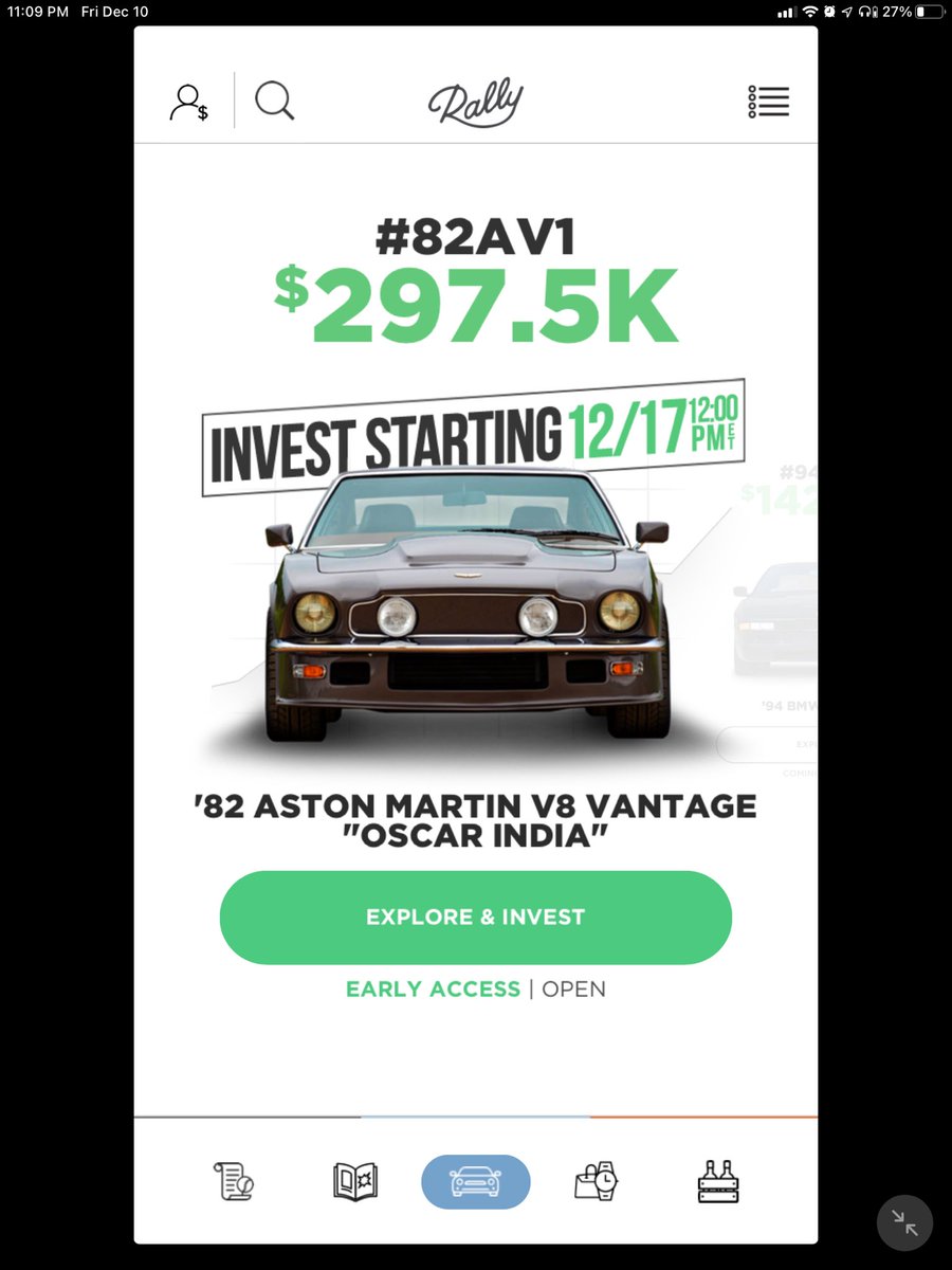 SchuckTales's tweet photo. Assets IPOing next week on @OnRallyRd have been posted in the app.
#82TAYLOR ’82 TOPPS LAWRENCE TAYLOR ROOKIE CARD
#MARIOWRLD ’91 SNES SUPER MARIO WORLD
#HOLMES DOYLE: ADVENTURES & MEMOIRS OF SHERLOCK HOLMES (1ST ED.)
#82AV1 '82 ASTON MARTIN V8 VANTAGE "OSCAR INDIA" https://t.co/5b7fnPTNn1