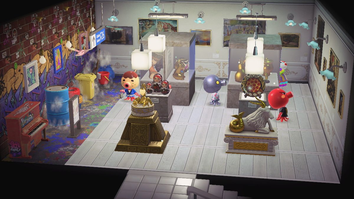 Amy_MIB's tweet photo. My idea of a gallery! #art #gallery #AnimalCrossing #ACNH #NintendoSwitch https://t.co/voKCgyAncE