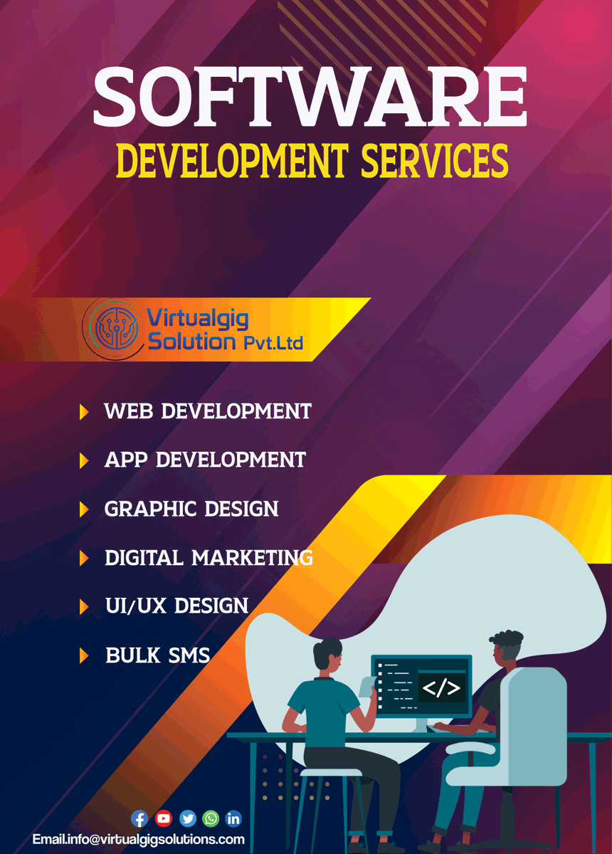 VirtualgigSoln's tweet photo. Virtualgig Solution Provide All Technical Language Related Software Development Services (Backend, Frontend, Fullstack) 

visit: https://t.co/1tz6pox6BM

#softwaredevelopment #webdevelopment #appdevelopment #seo #digitalmarketing #socialmediamarketing https://t.co/a125DXyufB
