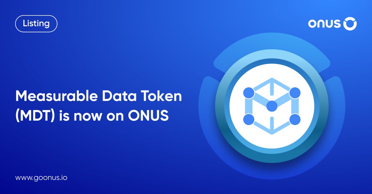 ONUSFinance's tweet photo. 💦 $MDT is now live on #ONUS

@MeasurableData  is an #Ethereum-based, decentralized data exchange ecosystem.

🚀 You can: monetize &amp; control your data, trading, etc.

Trading pair: #MDT with #USDT or #VNDC on #ONUS. 

👉 https://t.co/MybODHqssh https://t.co/Q5f7GuL2qD