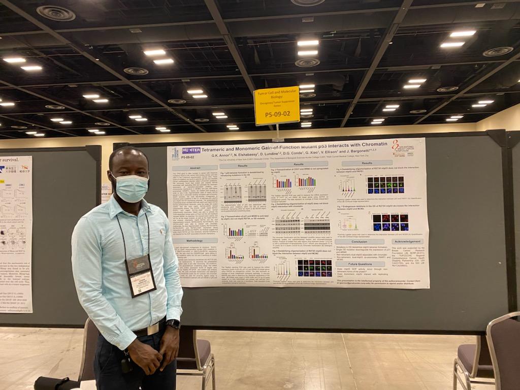 #SABCS21 proud of George Annor @slingoskit representing the Bargonetti Laboratory and the CUNY GC PhD student cohort. Great job George!