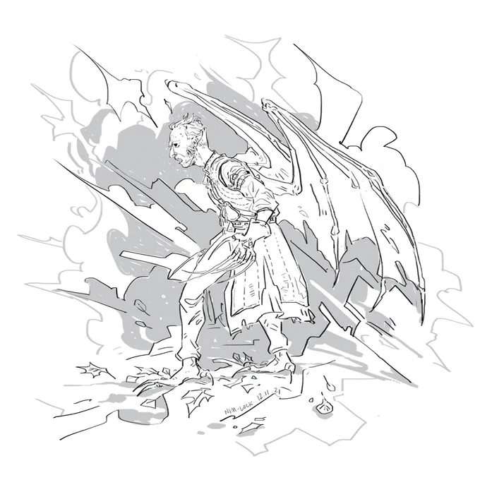 I haven't really drawn with intention for a week (it's been GREAT) and hell yeah it feels like the energy hibernated until it suddenly became something all at once

ayyoooo #emielregis 
